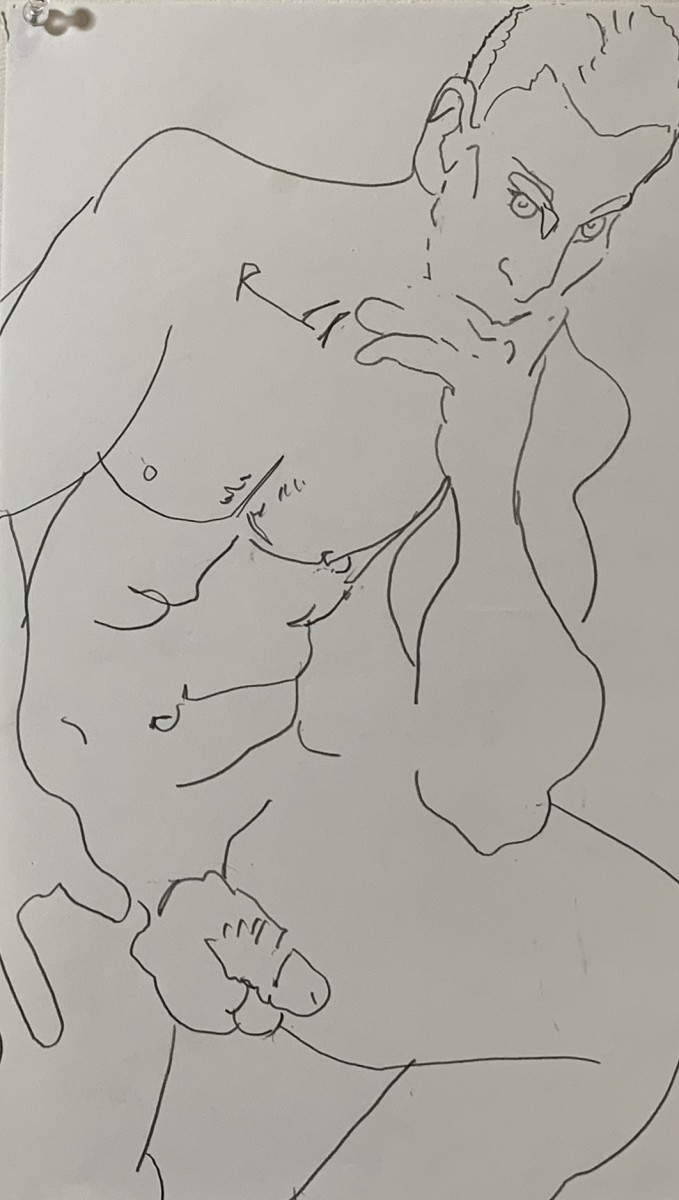 Male nude drawing to web 6 by Paul Seidell 