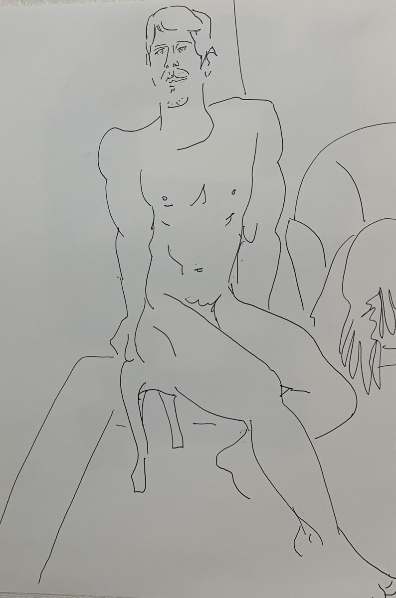 Male nude drawing to web 9 by Paul Seidell 