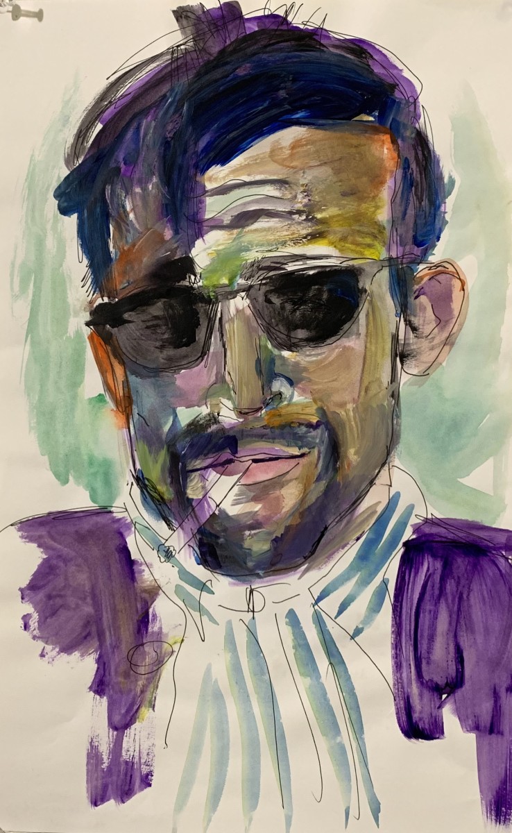 Portrait of Jordie Garcia (Watercolor) by Paul Seidell 