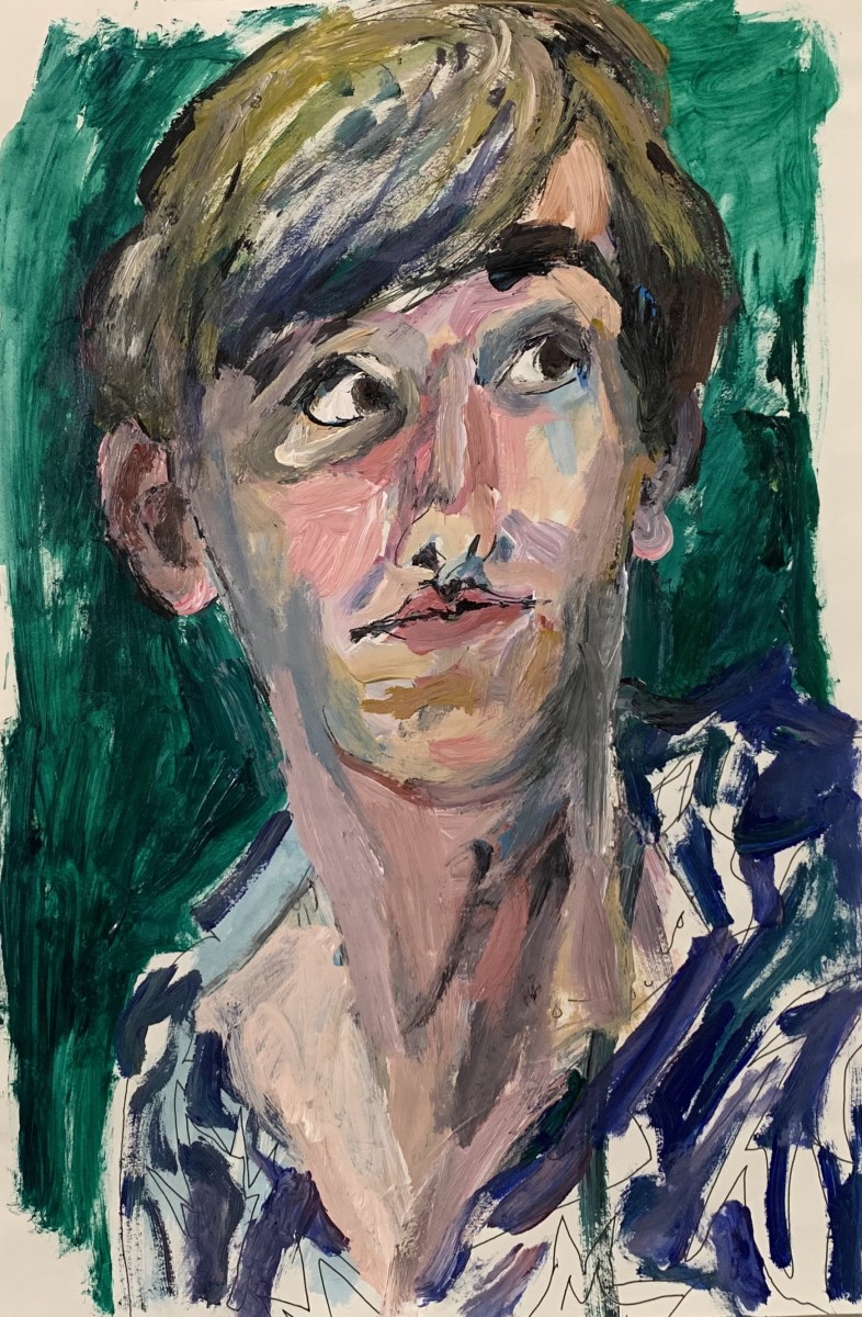 Portrait of Dean (Watercolor) by Paul Seidell 