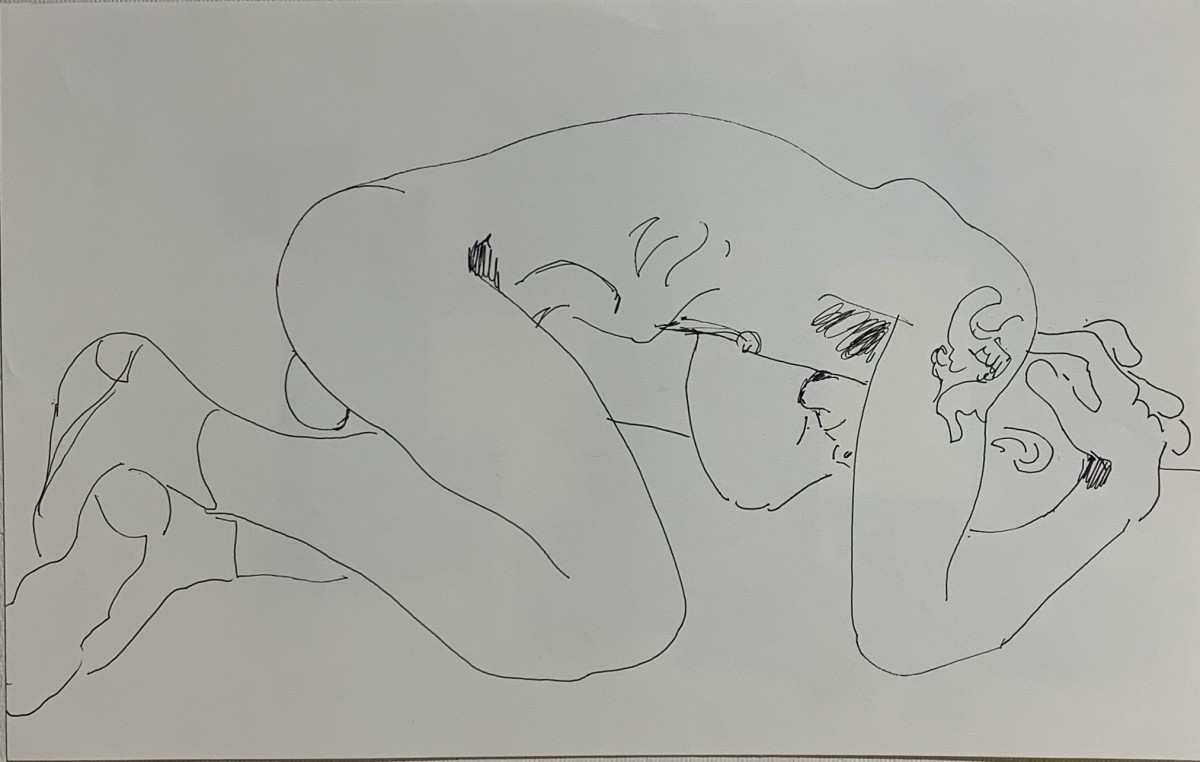 Male nude drawing to web 1 by Paul Seidell 