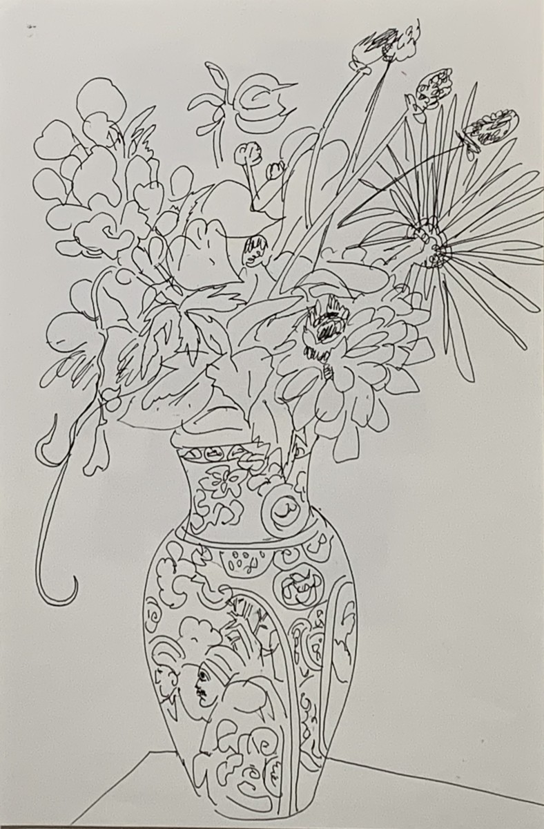 Flower drawing for web 7 by Paul Seidell 