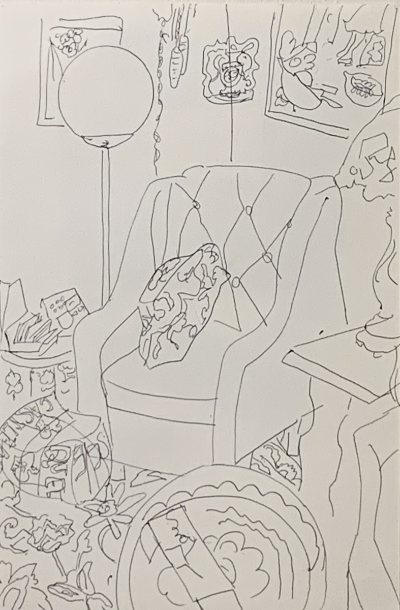 Interior and still life drawing  for web 6 by Paul Seidell 