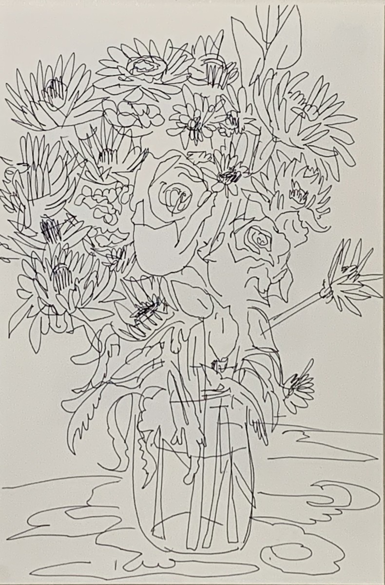 Flower drawing for the web 9 by Paul Seidell 