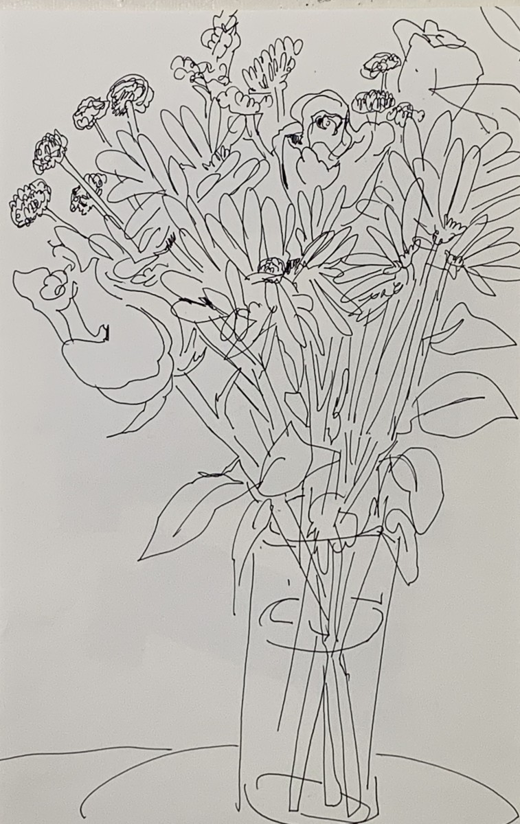 Flower drawing for web 6 by Paul Seidell 