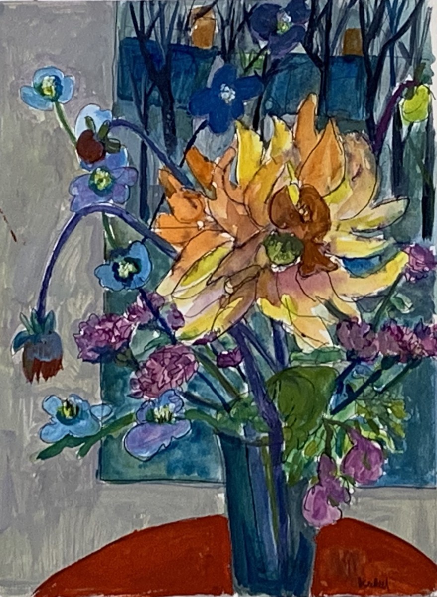 Flower painting mixed media for web 3 by Paul Seidell 