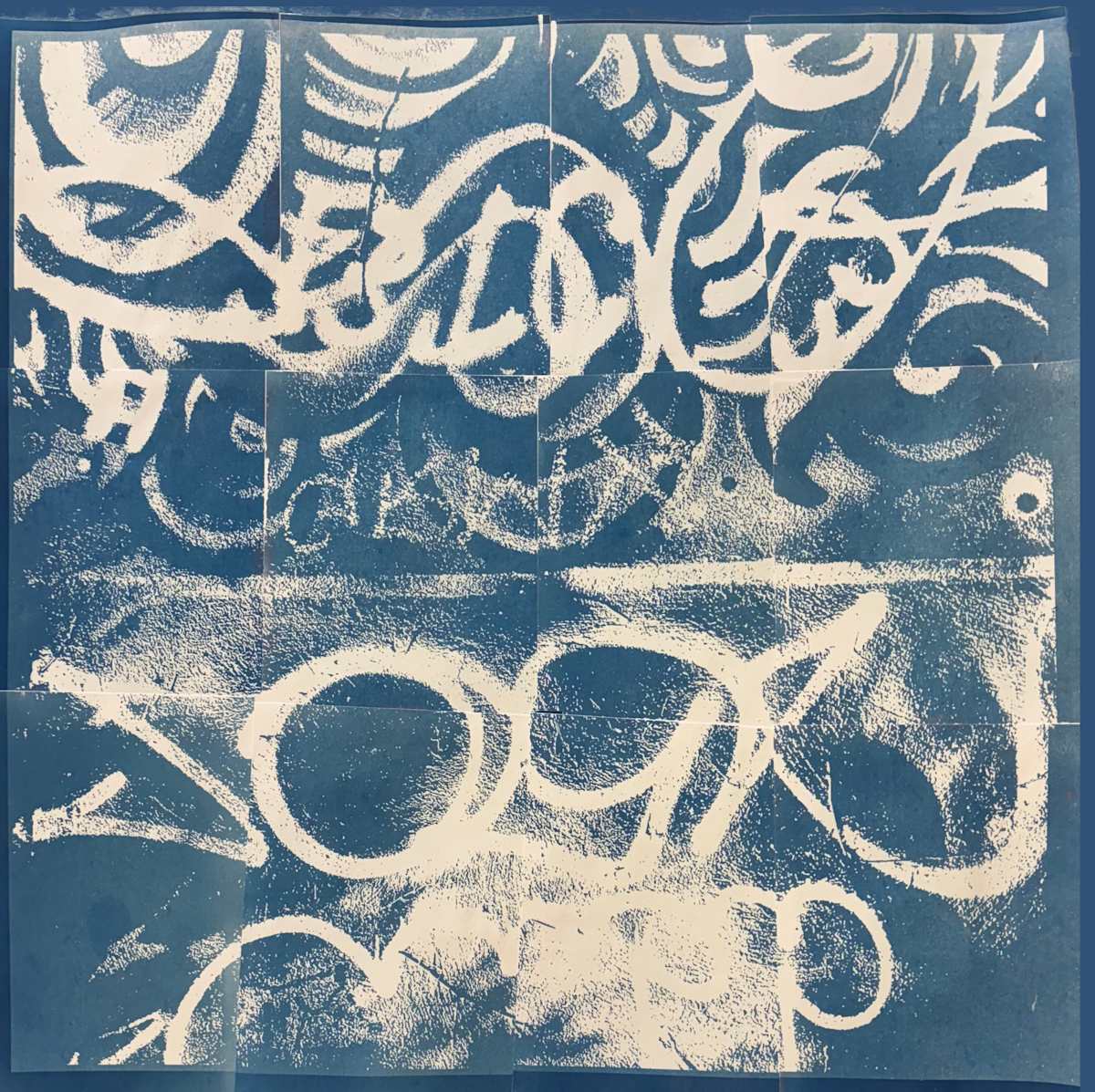 Sharktown Graffiti Blue by Bill Brookover 