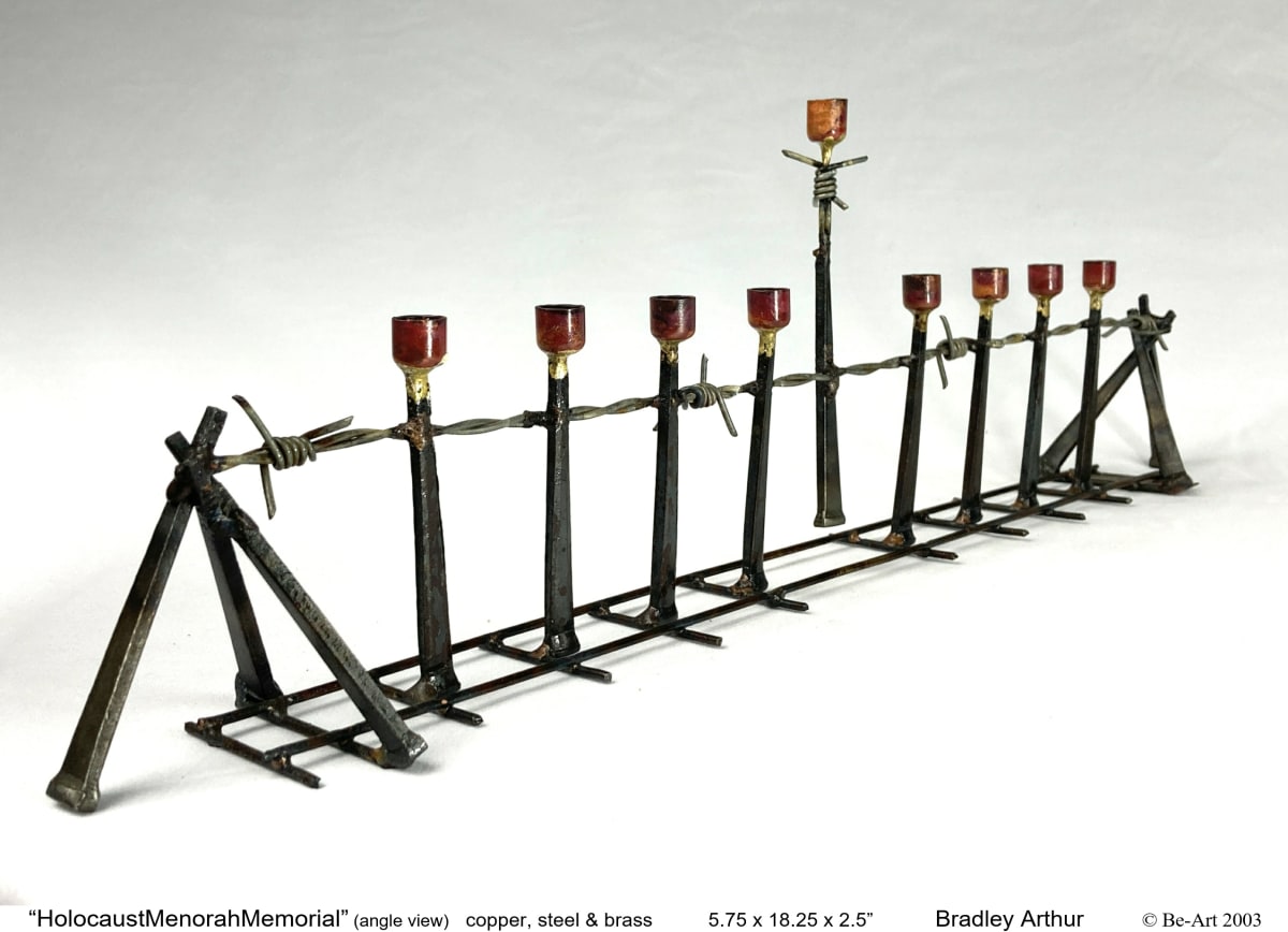 Holocaust Menorah Memorial -angle by Bradley Arthur, Image 1.