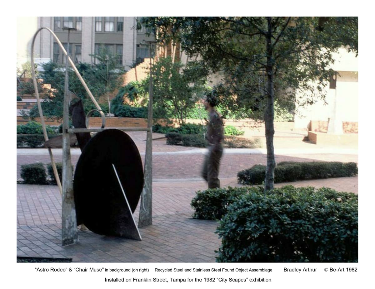 "AstroRodeo" (foreground) "ChairMuse" (background/right) by Bradley Arthur 