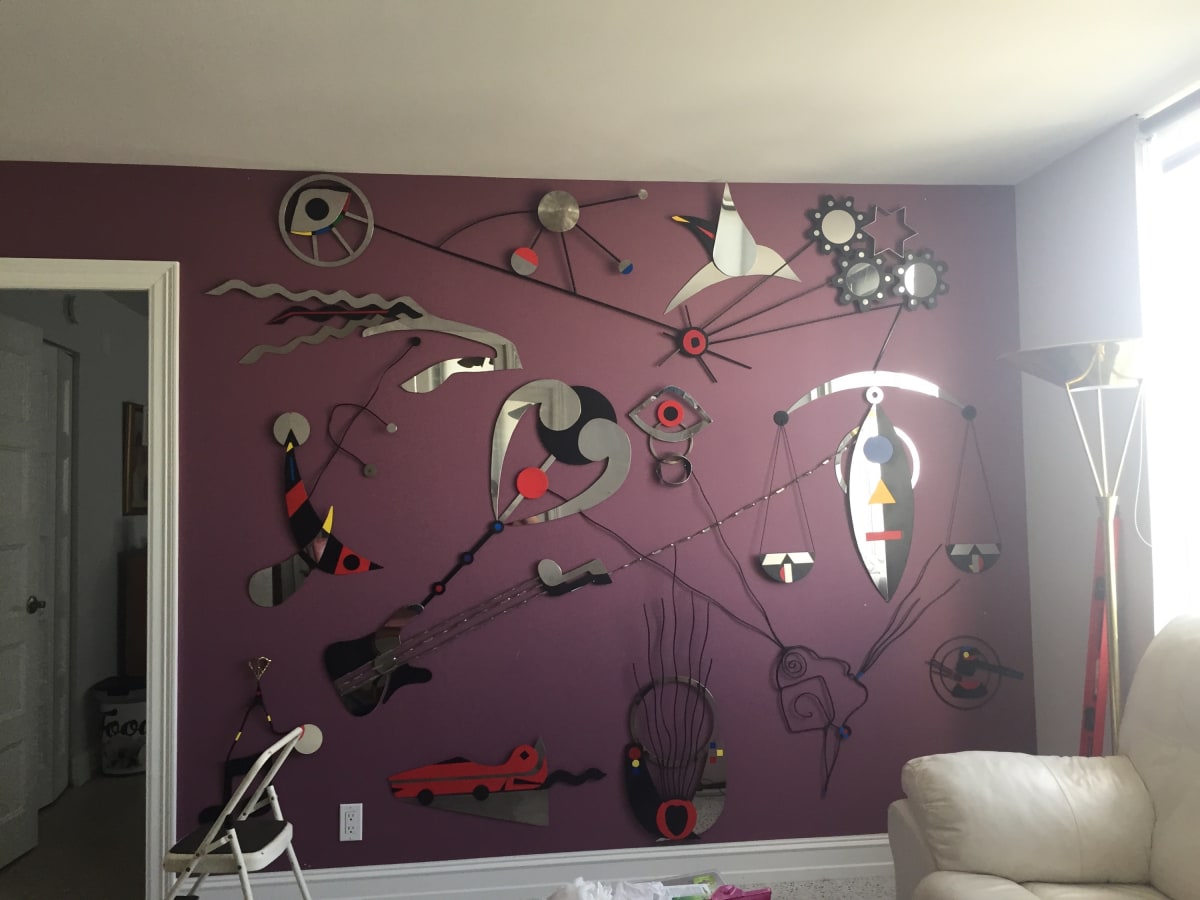 Purple Wall Installation 