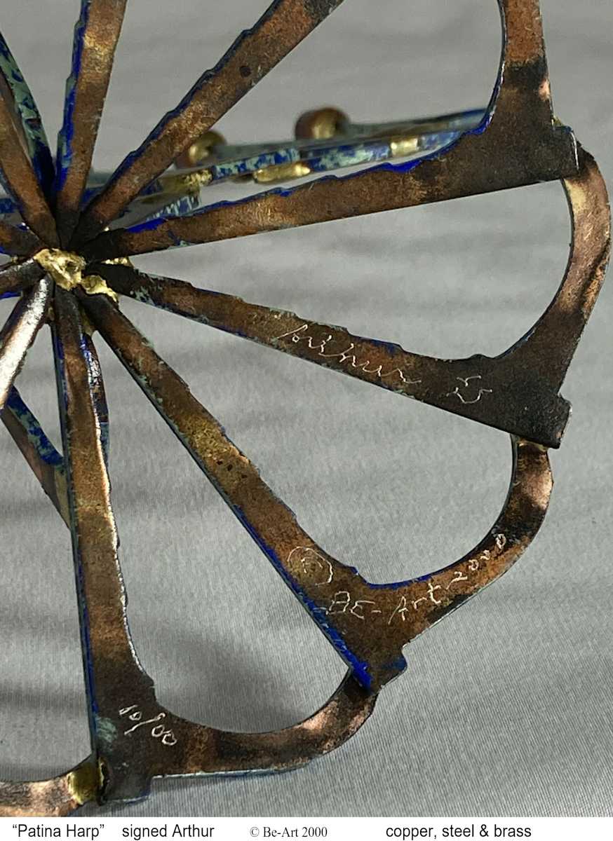 Patina Harp (detail -sig) by Bradley Arthur, Image 11.