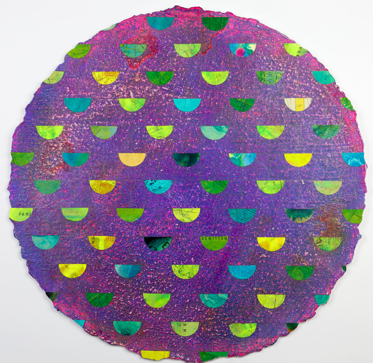 Geo Collage Tondo 004 by Sarah Mufford 