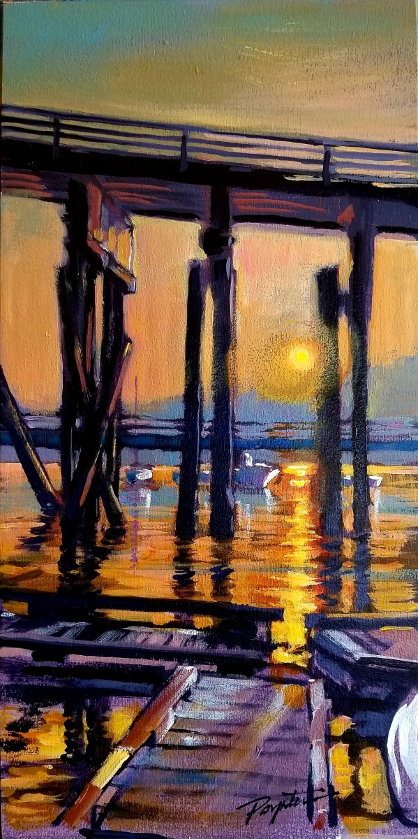 "smokey dawn - Gibsons Wharf" by Jan Poynter 