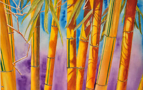 Yellow Bamboo by Terry Arroyo Mulrooney 