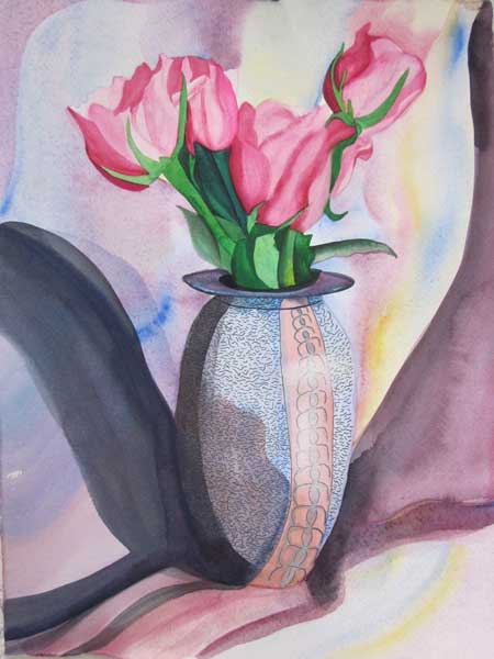 Lilie in Vase by Teresa Beyer  