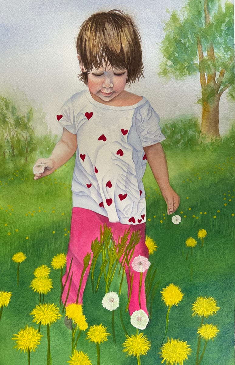 Liona Loves Dandelion's by Teresa Beyer   Image: Liona Loves Dandelion's