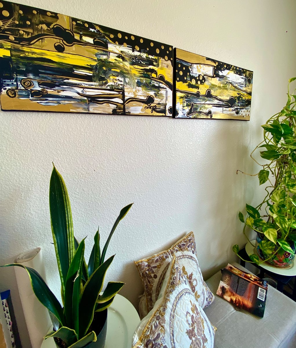 “ Sacred Black Spaces” ~ A Diptych by Ing Weaver 