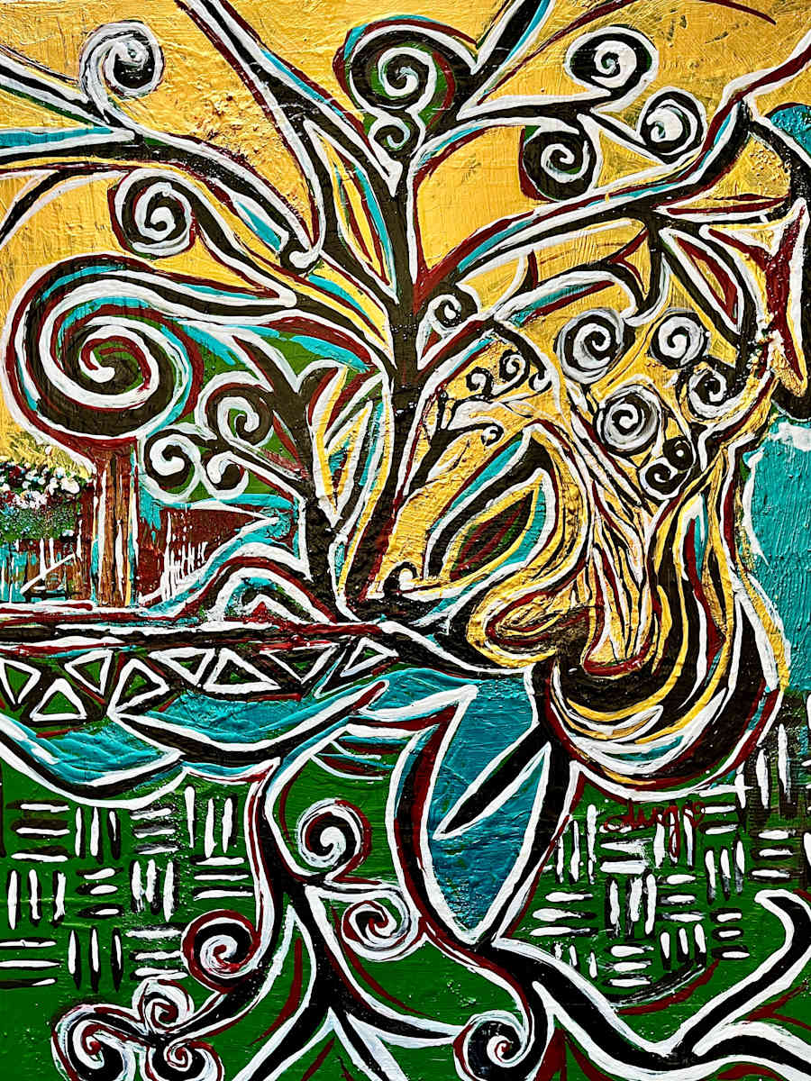 She Watched The Lightning Strike The Tree by Ing Weaver, Image 1.