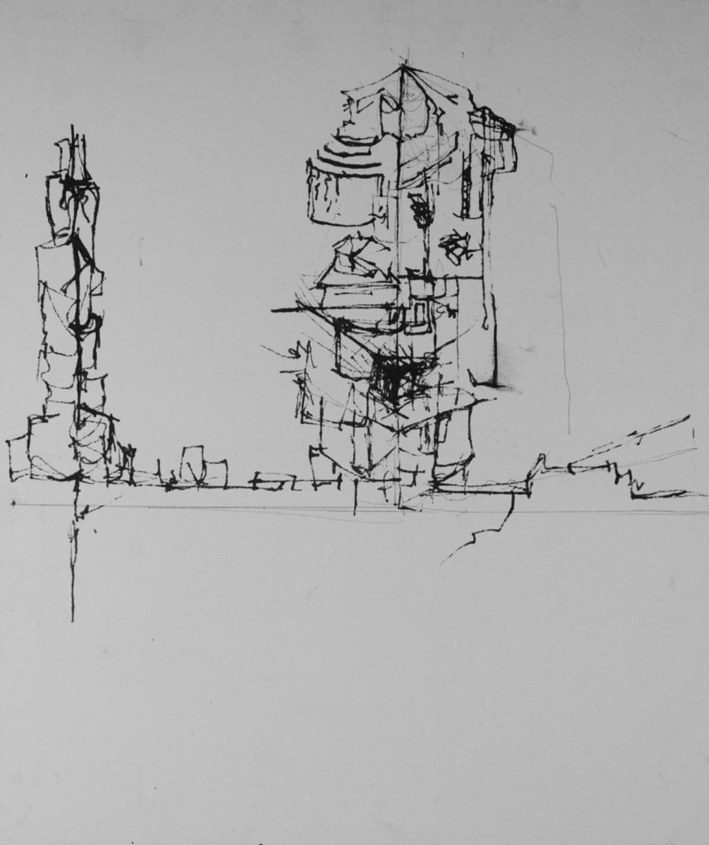 Wireframe Desert City by Lola Kahan 