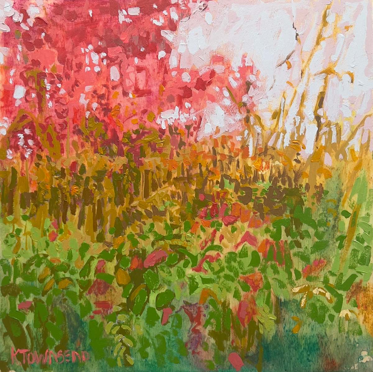 Red Tree in the Meadow by Krista Townsend, Image 2.