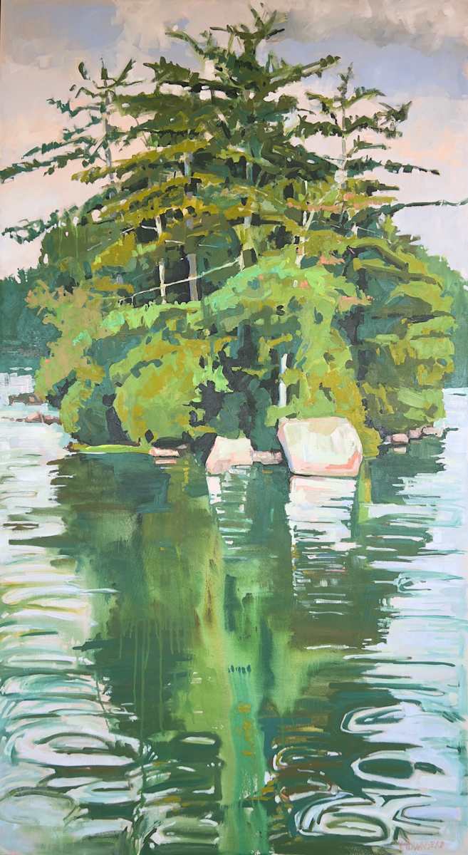 Spider Island Reflections by Krista Townsend  Image: The painting from the front.