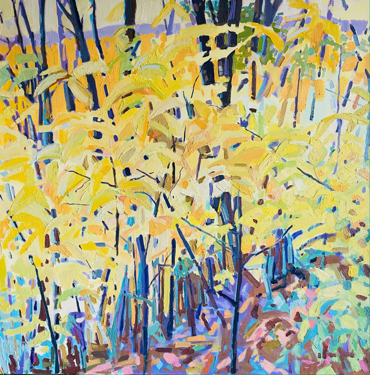 Yellow Leaves by Krista Townsend  Image: The painting from the front.