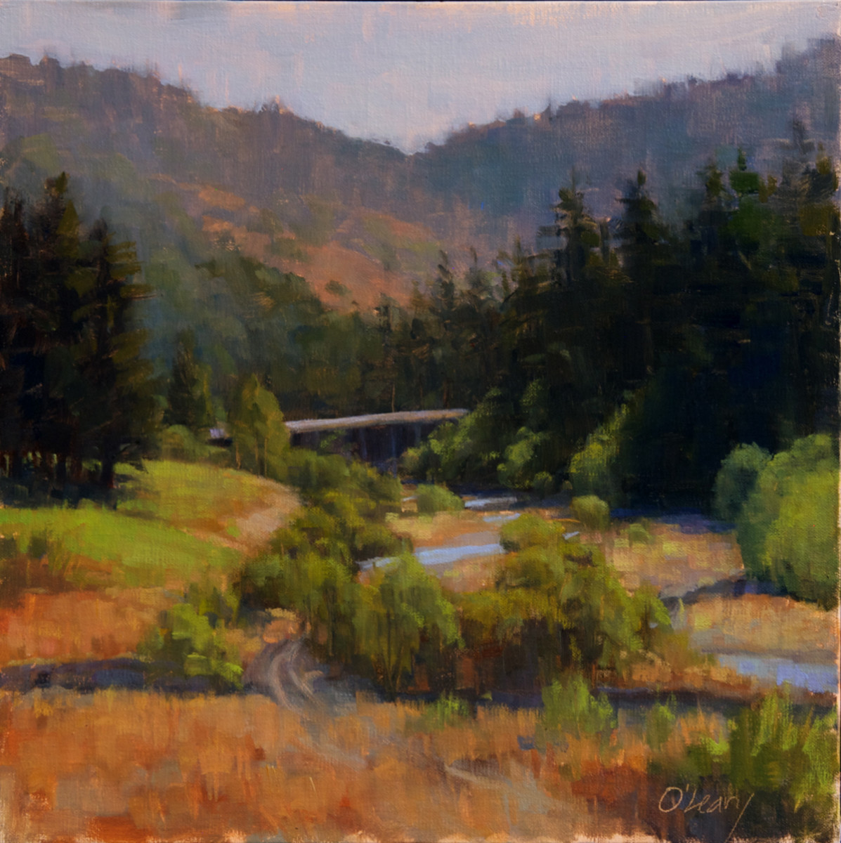 Eel River in Morning Light ("Quick Draw") by Kathy O'Leary 