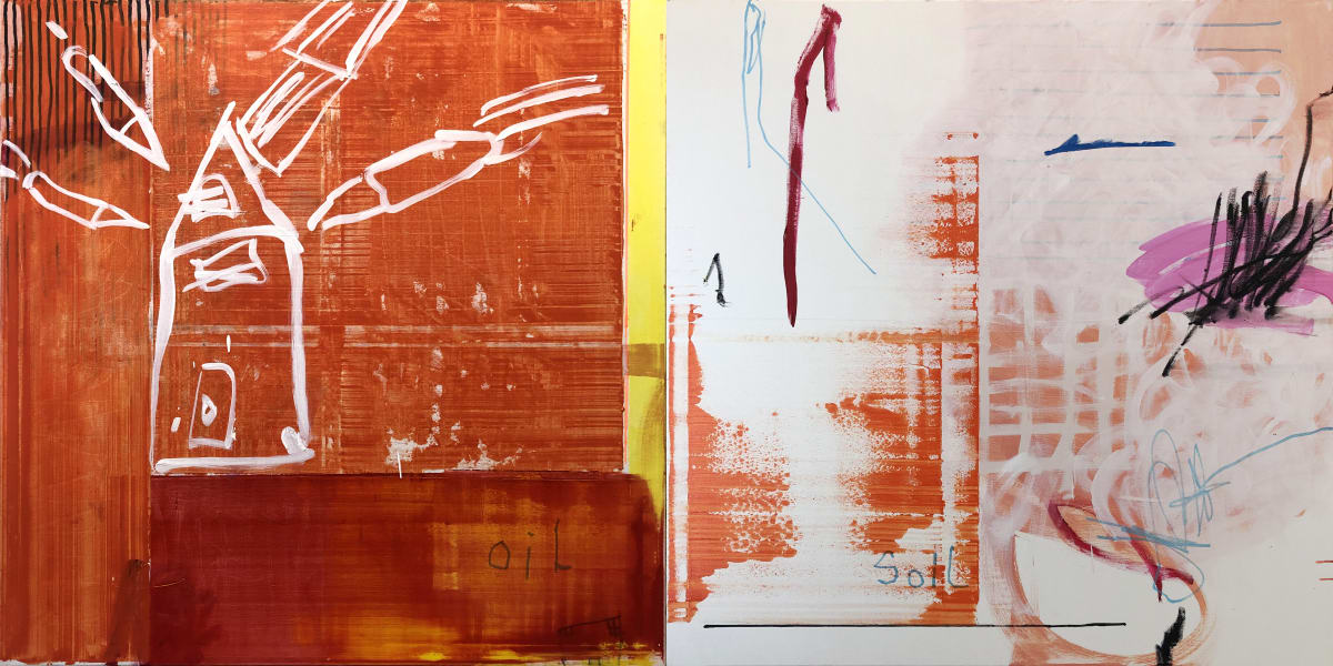 Oil under the Soil (Diptych) by Tim Fawcett 