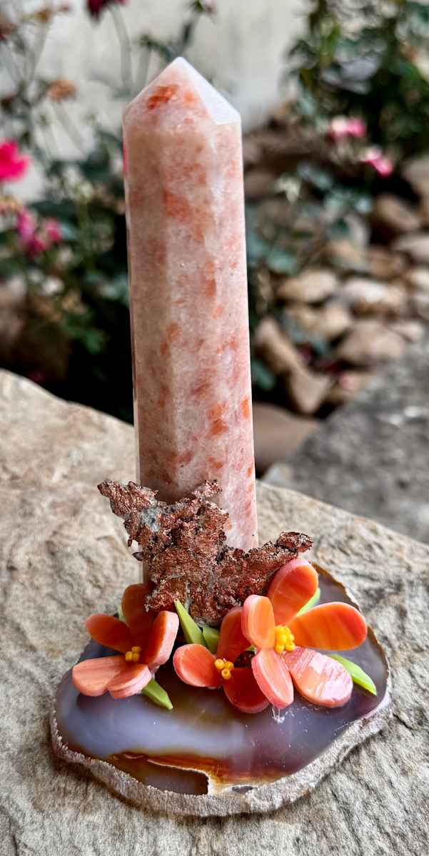 Sunstone Tower & Copper Sculpture by Donna Hoyack, Image 1.