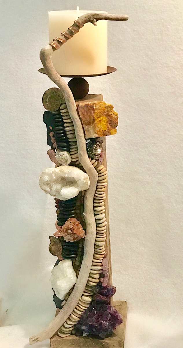 Candlestick, Neutral Geode Short by Donna Hoyack, Image 2.