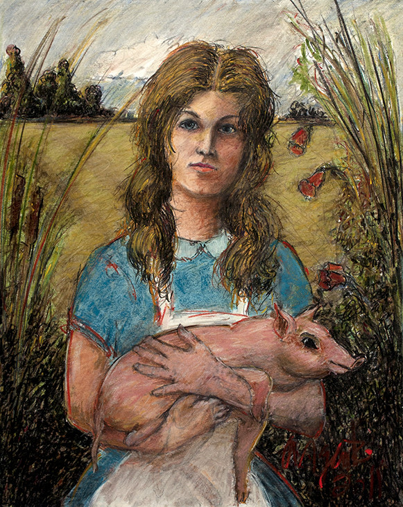 Alice with Piglet by Frank Argento 