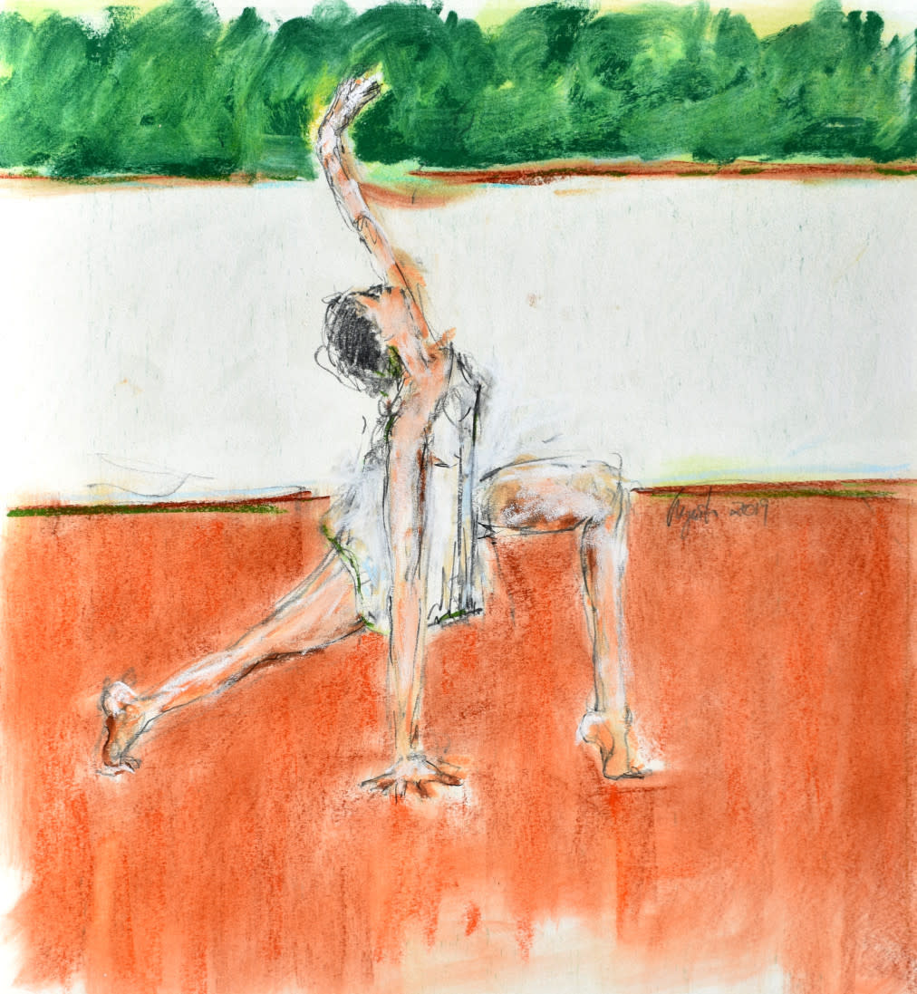 Dancer Stretching I (Borinquen Series) by Frank Argento 