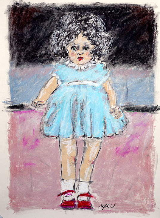 Doll with Red Shoes by Frank Argento 