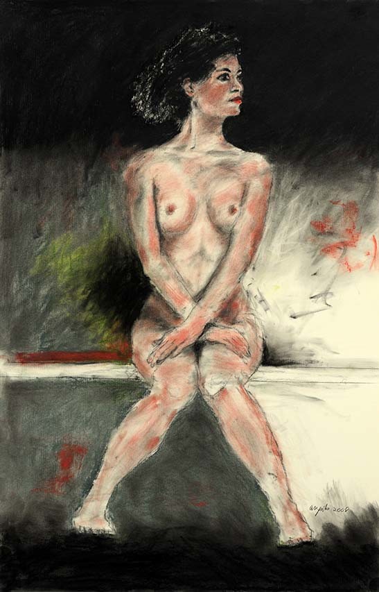 Nude on Bench by Frank Argento 