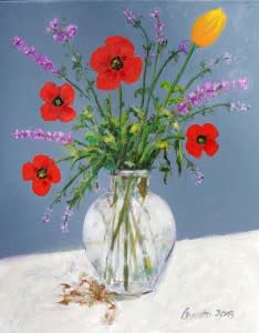 Poppies in Vase by Frank Argento 