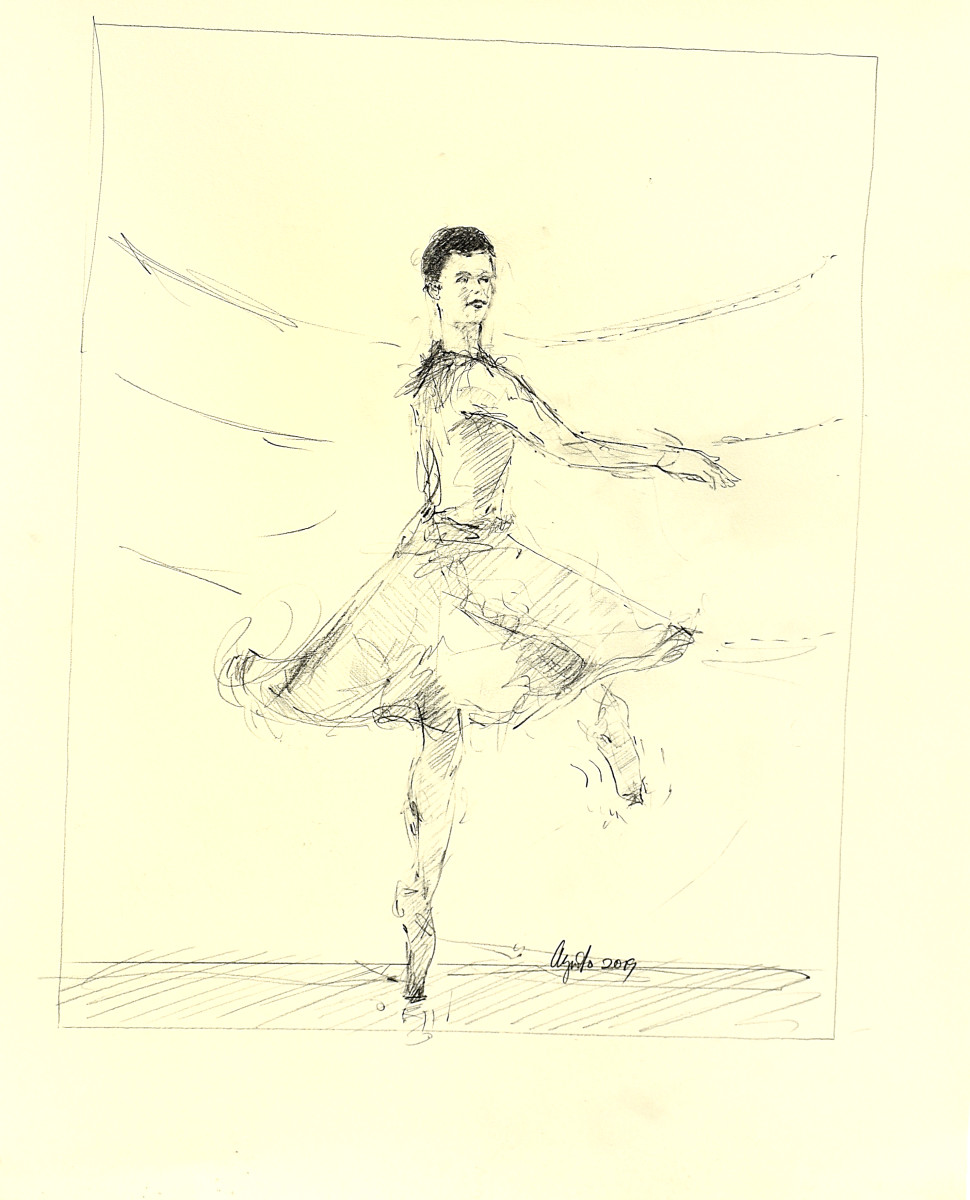 Twirling Dancer by Frank Argento 