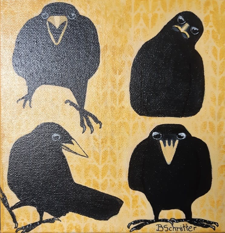 Crow gathering by Bonnie Schnitter 