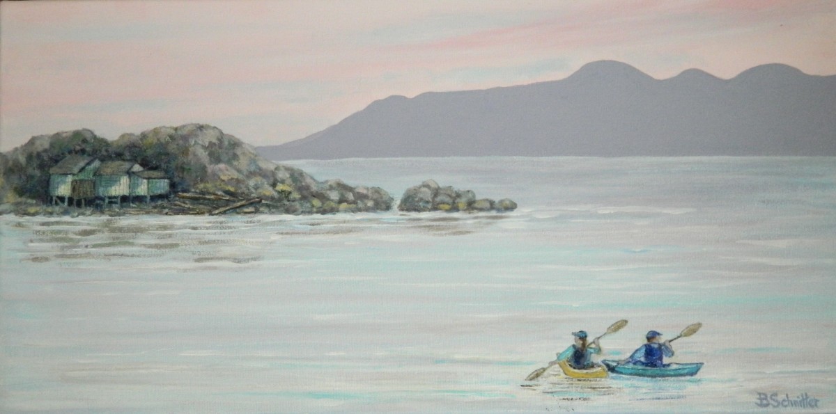Shack Island Kayakers by Bonnie Schnitter 