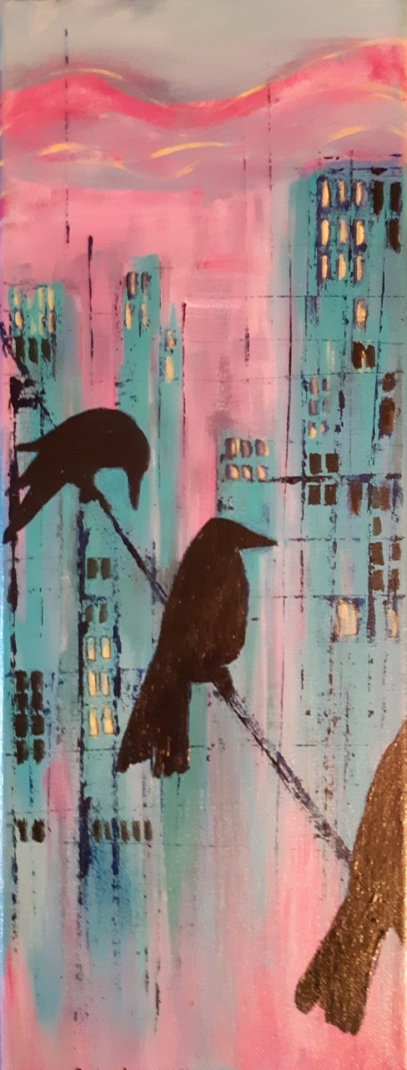 'Downtown Crows' by Bonnie Schnitter 