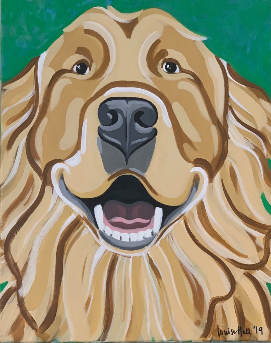 Golden Retriever (title unknown) by Louise Hall 