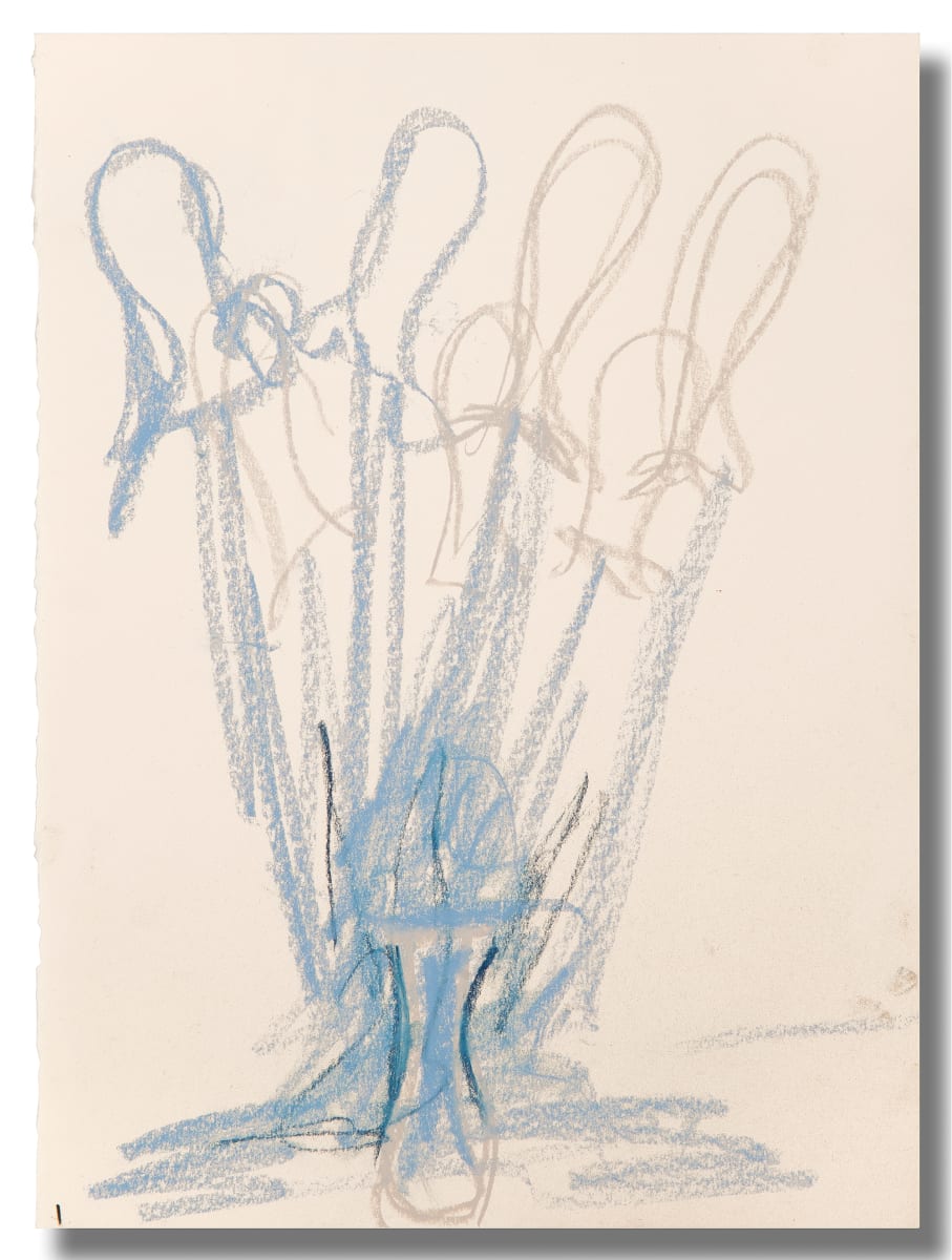 Vase Series in Blue and Grey #1 (7 Vases Pour into One) by Ginny Sykes 