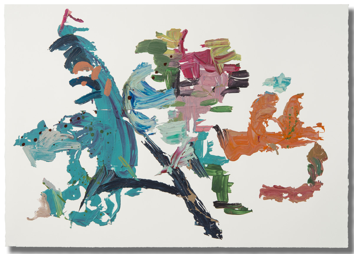 Aqua/Orange by Ginny Sykes 