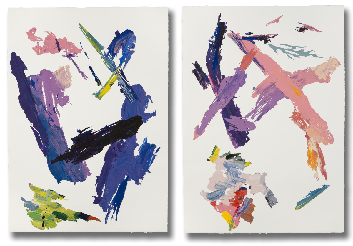 Double X Diptych by Ginny Sykes 