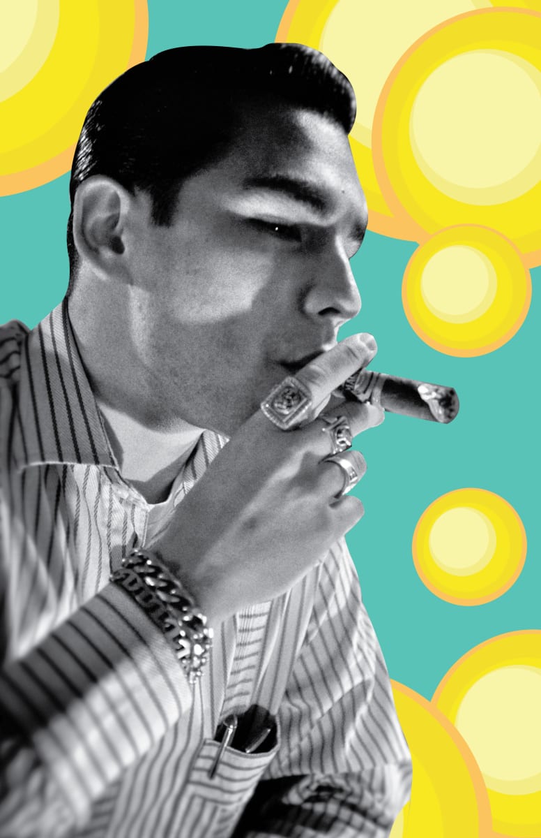 Alacrán by Miguel Maltos Gonzales  Image: A portrait of a young man smoking a cigar at Bar America in the Southtown arts district located in San Antonio, TX. This man sat beside me as I had a beer with a few friends from the studio. We started talking and I asked his name. He said, "Alacran" as he sipped his Lone Star and placed his cigar on an empty can. I photographed this image on Kodak 3200 ASA film with a Leica R8 50mm Summicron f2.0 lens using available light. (Click the purchase link for size options)