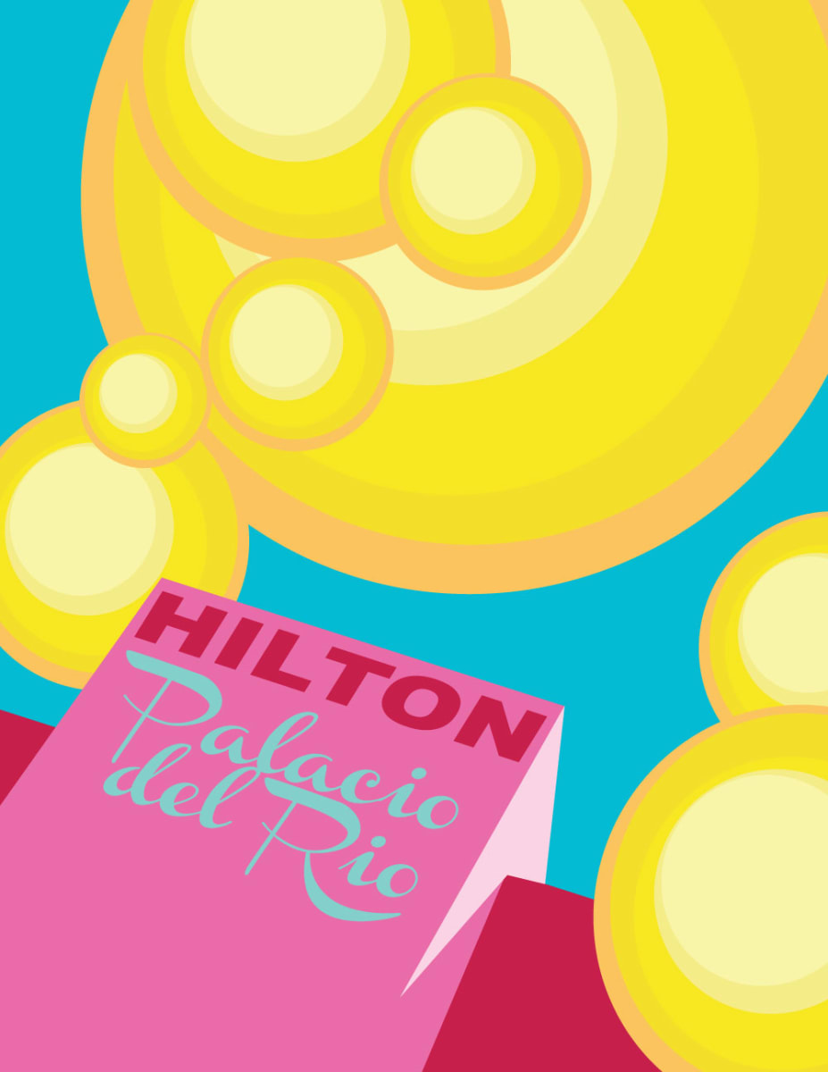 El Palacio by Miguel Maltos Gonzales  Image: El Palacio (the palace) is a drawing based on the photograph titled El Palacio of the Palacio Del Río hotel in San Antonio, TX. Each room was fully constructed then locked into place. Like bricks stacked upon bricks. This temporary hotel was only supposed to stand for the world’s fair, but the quality of construction and uniqueness become apart of the cities landmarks. I see this building and I think of how even the slightest impact you have on someone could make a world of difference to them. (Click the purchase link for size options)