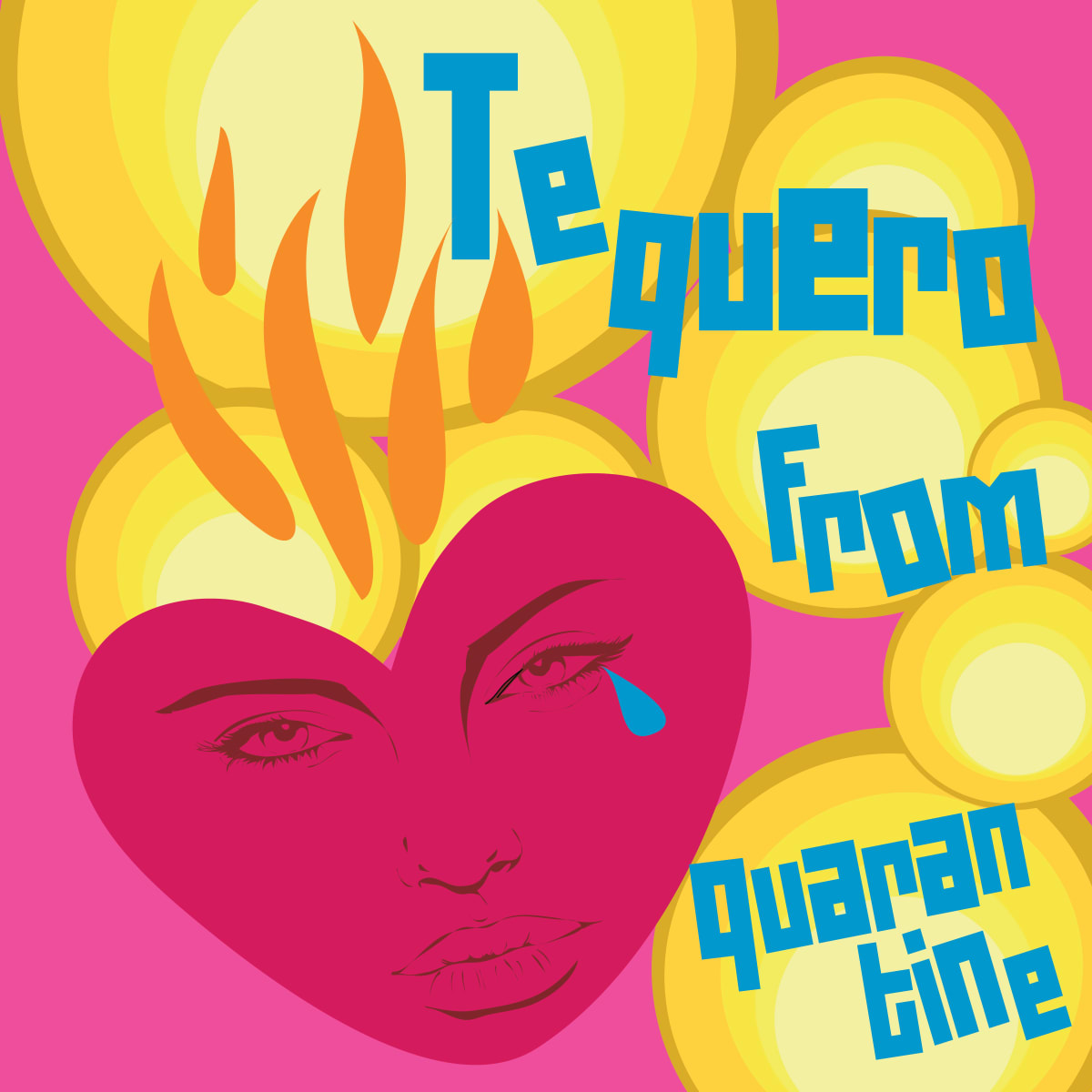 Te quero from quarantine  Image: Te quero from quarantine is a drawing depiction of creating a climate of consistency in a relationship and making a safe space to ask intimate and vulnerable questions when times are hard is very important during pandemics days of isolation and community shutdown. Partners need to be able to give each other space and meet the needs of one another with love, respect, and communication. It's crucial for a person to create a connection with all their relationships amidst quarantine and maintain them by staying connected virtually but for many technology is not available or easily navigated. (Click the purchase link for size options)