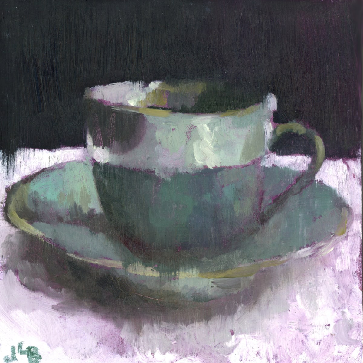 Tea Cup Green by Jennifer Beaudet (Jennifer Lynn Beaudet) 