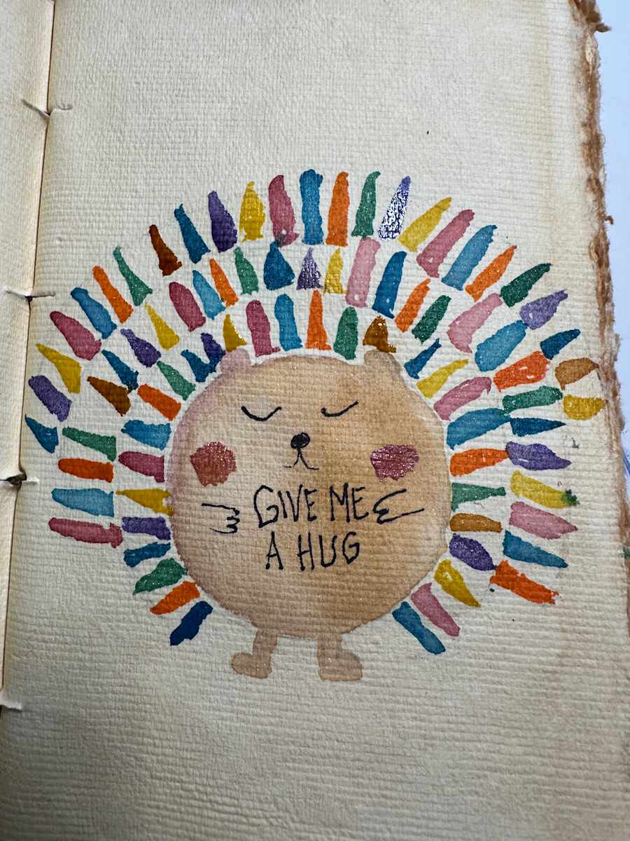 Hedgehog Hug Sketch by Robin Moore, Image 1.
