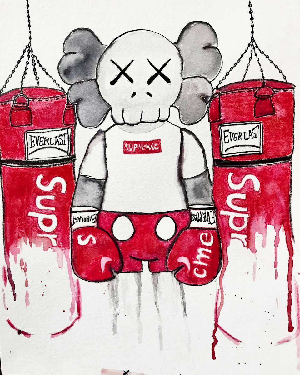 KAWs Supreme Drip by Robin Moore, Image 1.