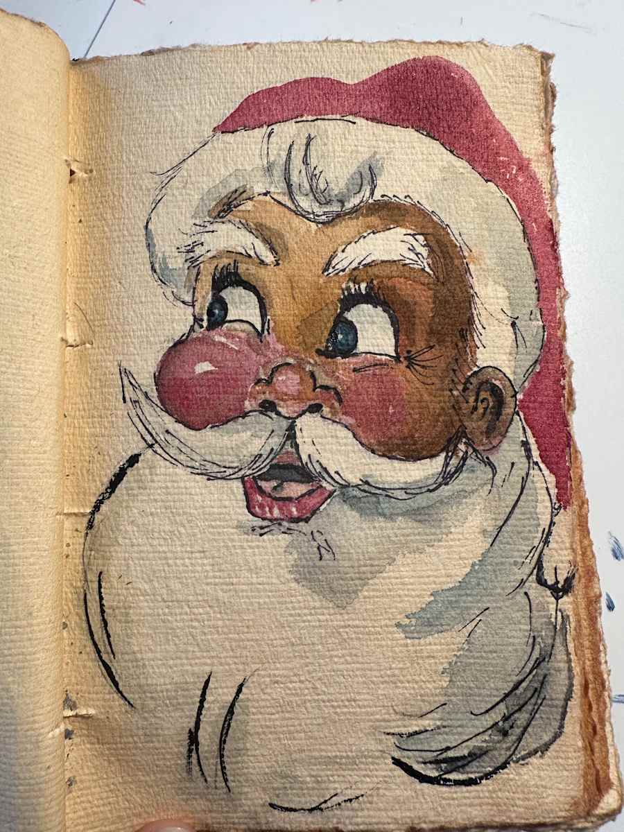 Santa Surprise Sketch by Robin Moore, Image 1.